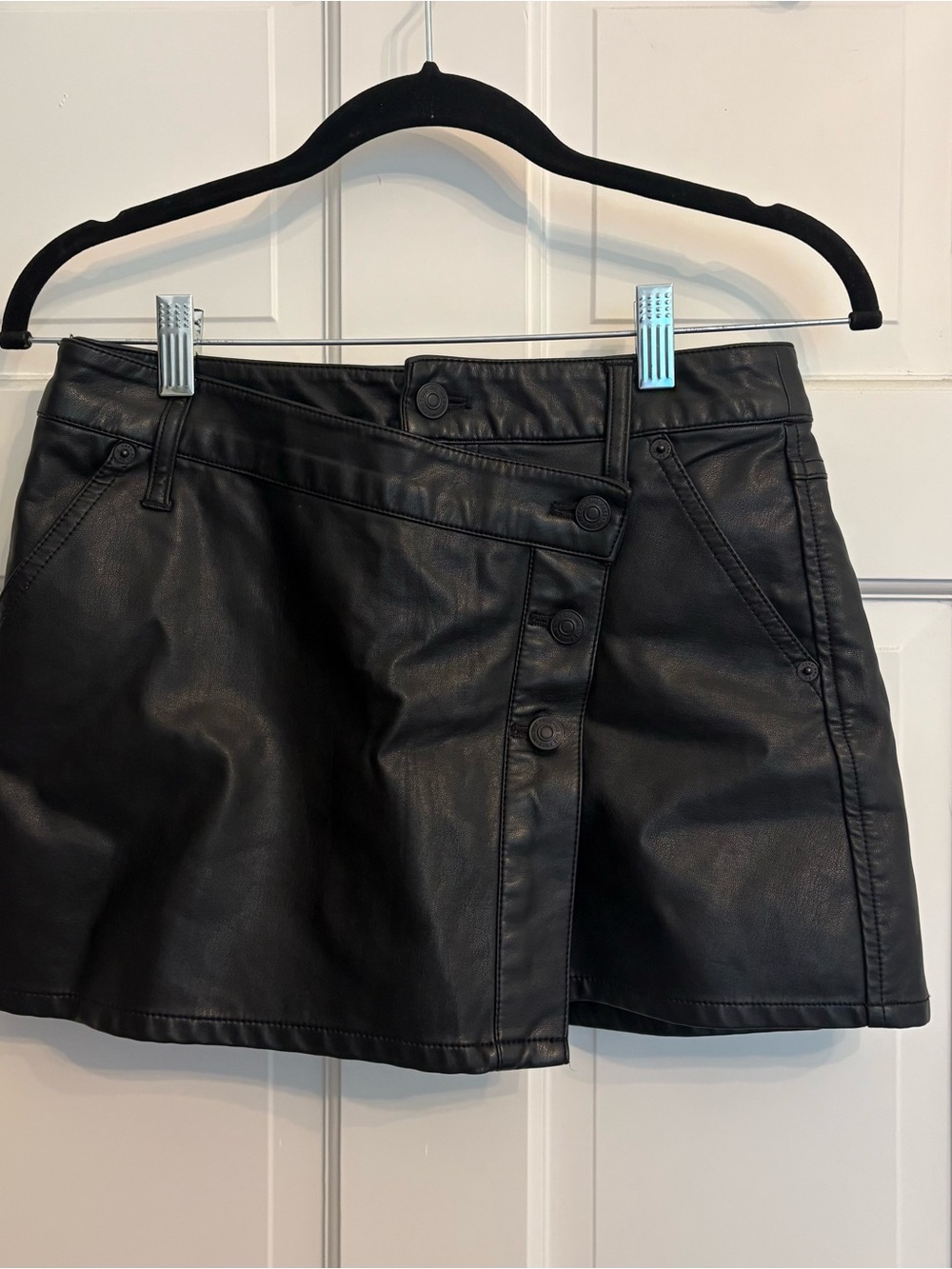 Free People Leather mini skirt